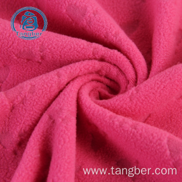 Anti Pilling 100 Polyester polar Fleece Emboss Fabric